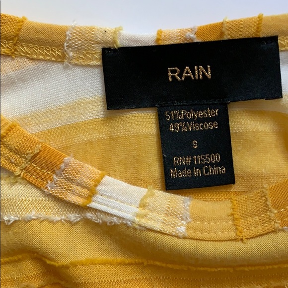 Rain Brunout Stripe Short Sleeve Top Woman’s Small - Picture 2 of 4